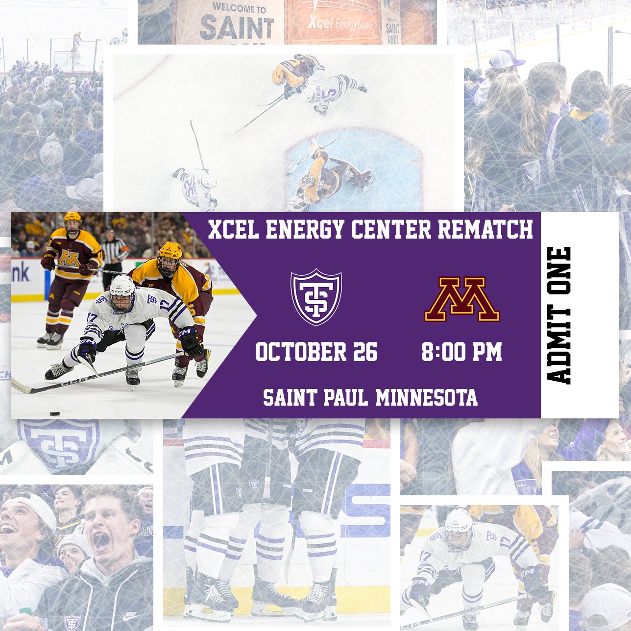 Tommies and Gophers Set to Return to Xcel Energy Center October 26 