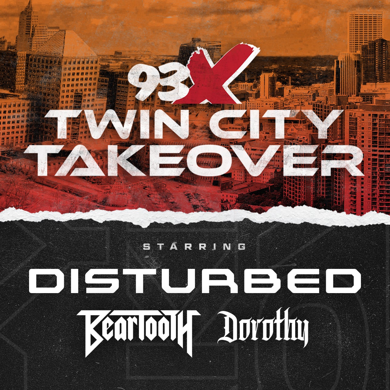 93X Twin City Takeover starring Disturbed Xcel Energy Center